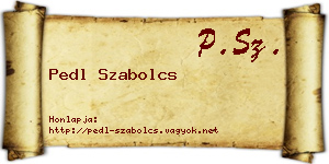 Pedl Szabolcs névjegykártya
