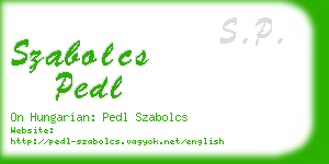 szabolcs pedl business card